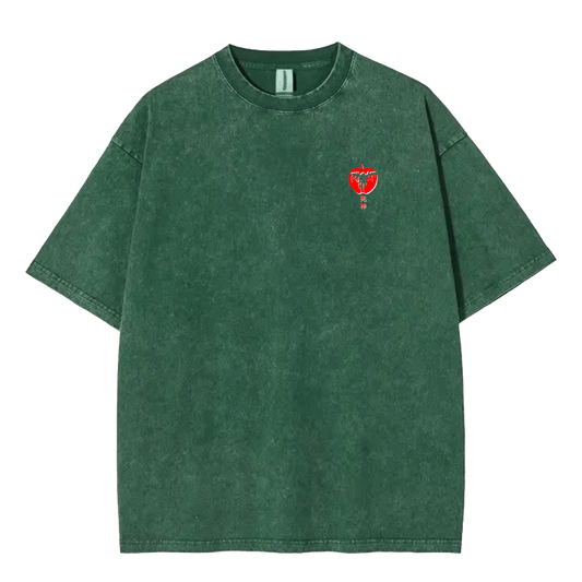 "apple" oversized tee - Ether Threads