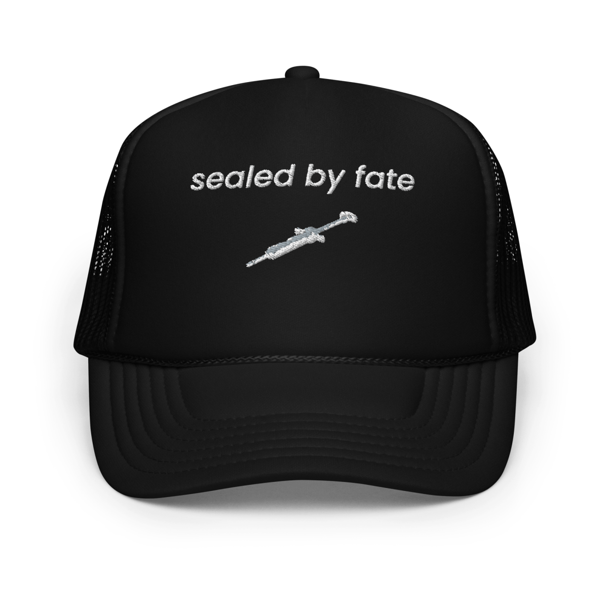 "sealed by fate" trucker hat - Ether Threads
