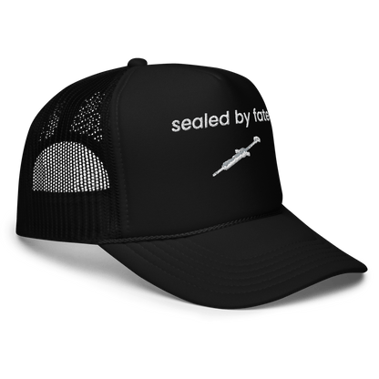 "sealed by fate" trucker hat - Ether Threads