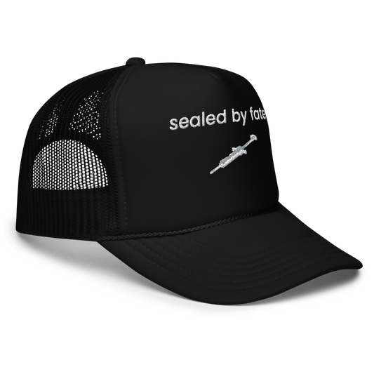 "sealed by fate" trucker hat - Ether Threads