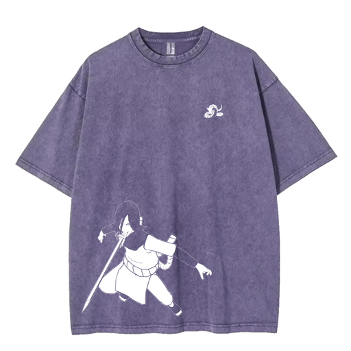 "snake" oversized tee